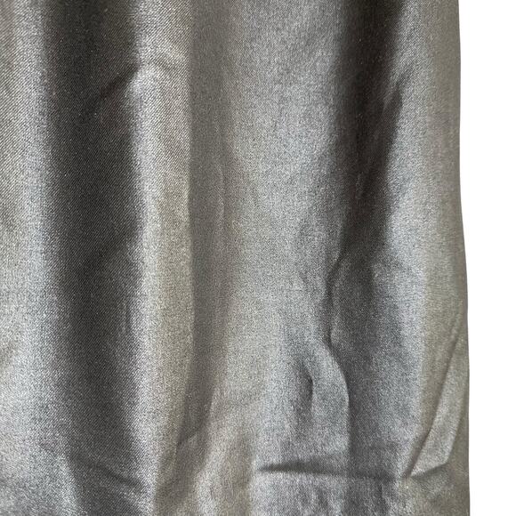 BLACK HALO Black Shiny Jackie O Sheath Midi Dress Women's Size 0 LBD Classic - Picture 5 of 5